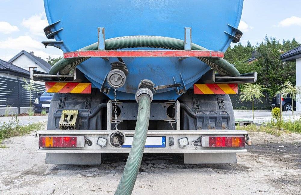 Truck pumping out liquid waste North Perth